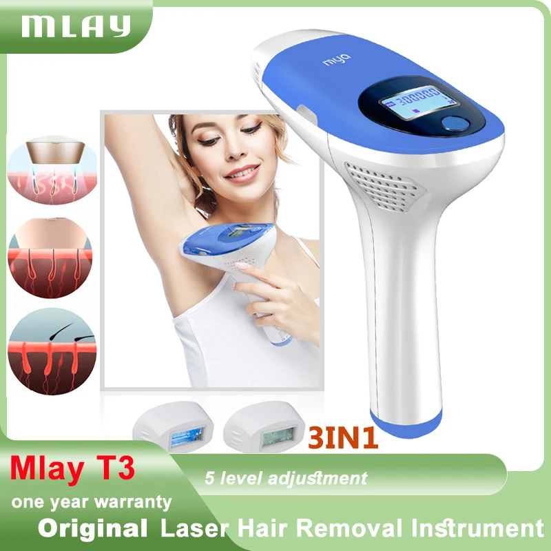 MlayT3 IPL Hair removal Epilator a Laser Permanent Hair Removal Machine Face Body 3IN1 Electric depilador a laser 500000 Flashes