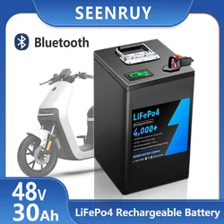 Pacco batteria Lifepo4 a lunga durata 48 v30ah integrato BMS Bluetooth opzionale per triciclo elettrico moto elettrica + caricatore 5A