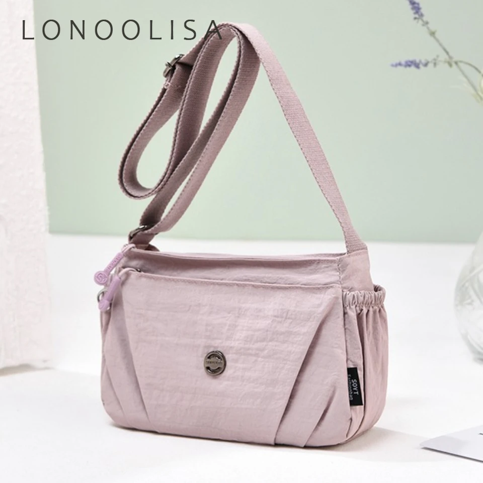 

Nylon Waterproof Shoulder Crossbody Bags for Women Casual Women Bags Designer Solid Color Messenger Sac Purses and HandBags 2026