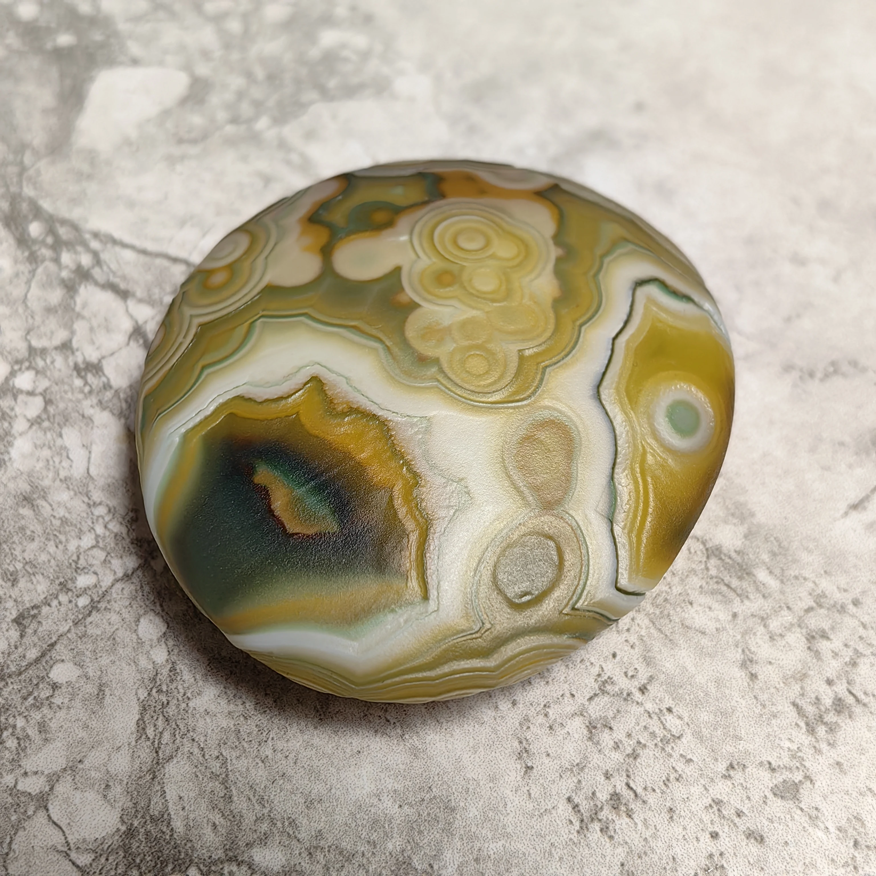 

All-natural Divine Eye Agate Rough Stone Palm Stones Collection Good Luck Attract Wealth Meditation Stress Relief Energy Work