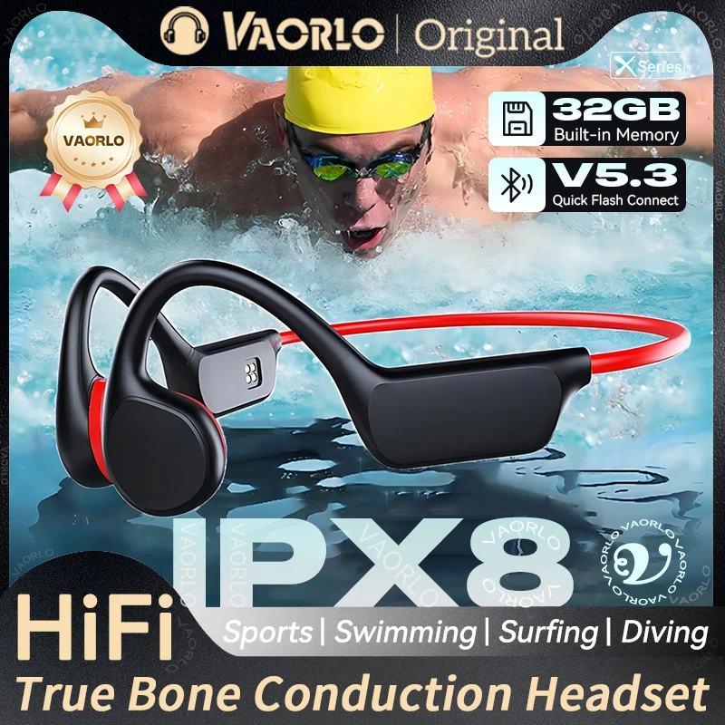 

Оригинальные беспроводные наушники с костной проводимостью, Bluetooth + 32 ГБ, MP3-плеер, IPX8, водонепроницаемые, для плавания, спортивные музыкальные гарнитуры с открытыми наушниками
