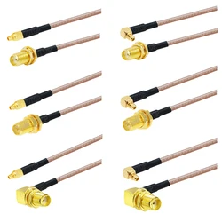 1Pcs RG-316 SMA Male/Female to MMCX Male/Female 90 Degree/Striaght RG316 Coaxial Jumper Pigtail Cable for PFV RC Parts