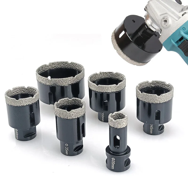 1Pcs 6-130mm M14 Thread Vacuum Dry Brazed Diamond Drilling Core Bit For Ceramic Tile Granite Marble Punch Hole Saw Drill Bits