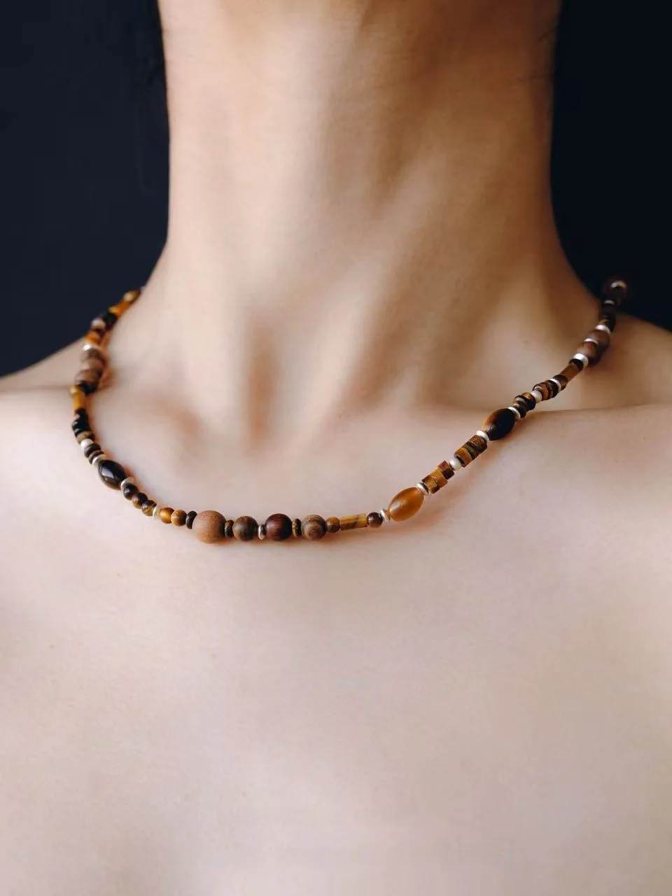 collier-retro-en-bois-de-santal-naturel-marron-perles-en-œil-de-tigre-argente-pur-agate-et-tourmaline-style-classique-bijoux-de-mode