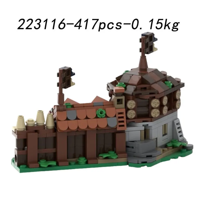 Spot MOC-228789 480 pz 223146 castello medievale piccole particelle assemblaggio blocchi di costruzione giocattolo educativo modello regalo set ornamenti