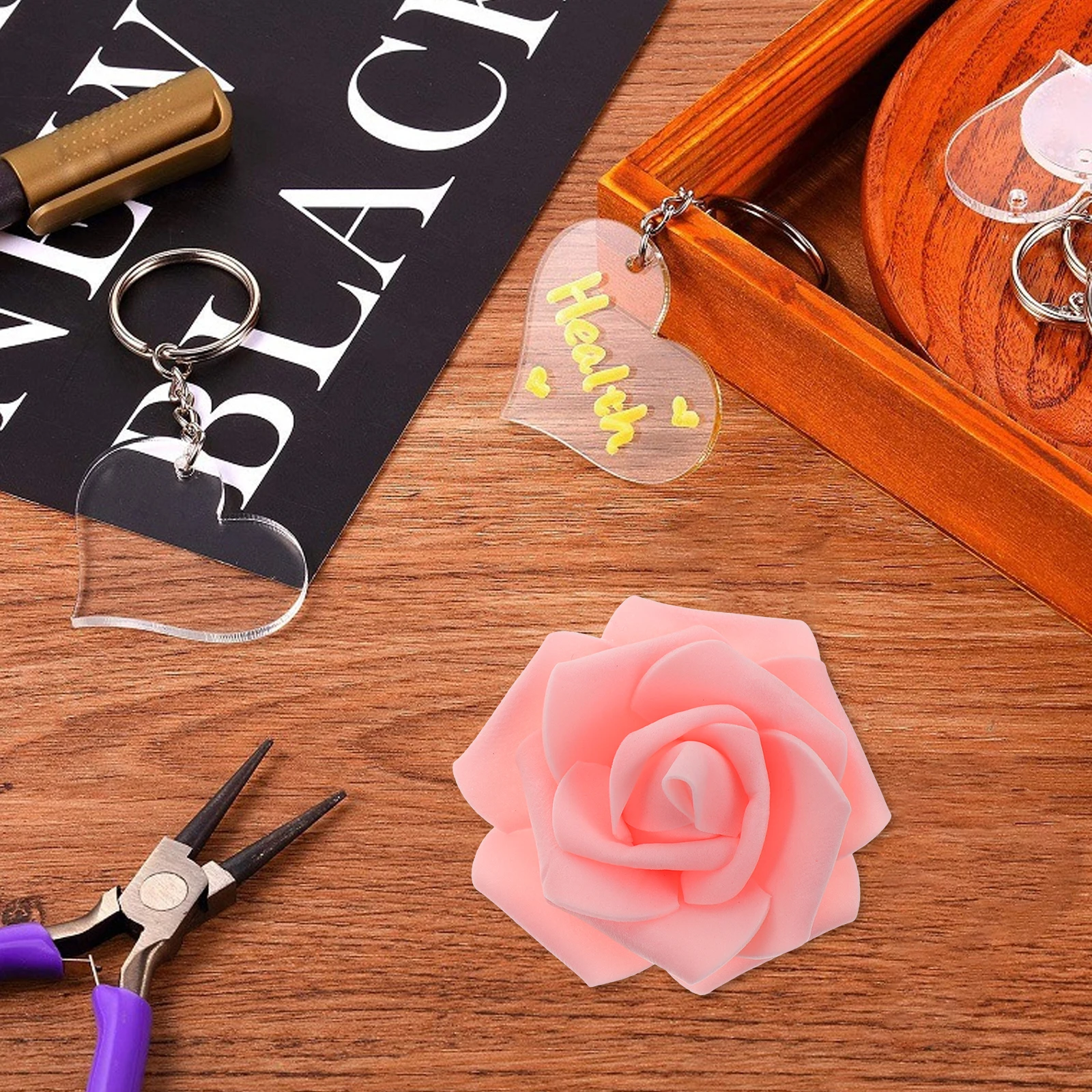 

100Pcs Light Pink Artificial Rose Heads Faux Flowers for Wedding Decor DIY Crafts Light Pink Flowers Fake Rose Head