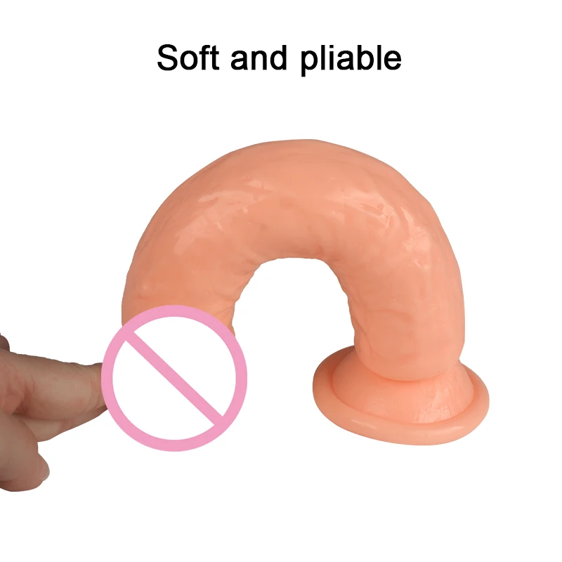 Flesh Color Suction Cup Dildo 7 Sizes Realistic Soft Big Dick For Women Clitoral Stimulator Female Masturbator Lesbian Sex Toys