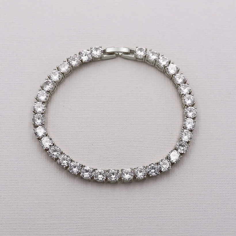 WEIMANJINGDIAN Brand Factory Directly Classic 6MM Round Cut Cubic Zirconia Wedding Bridal Tennis Bracelets