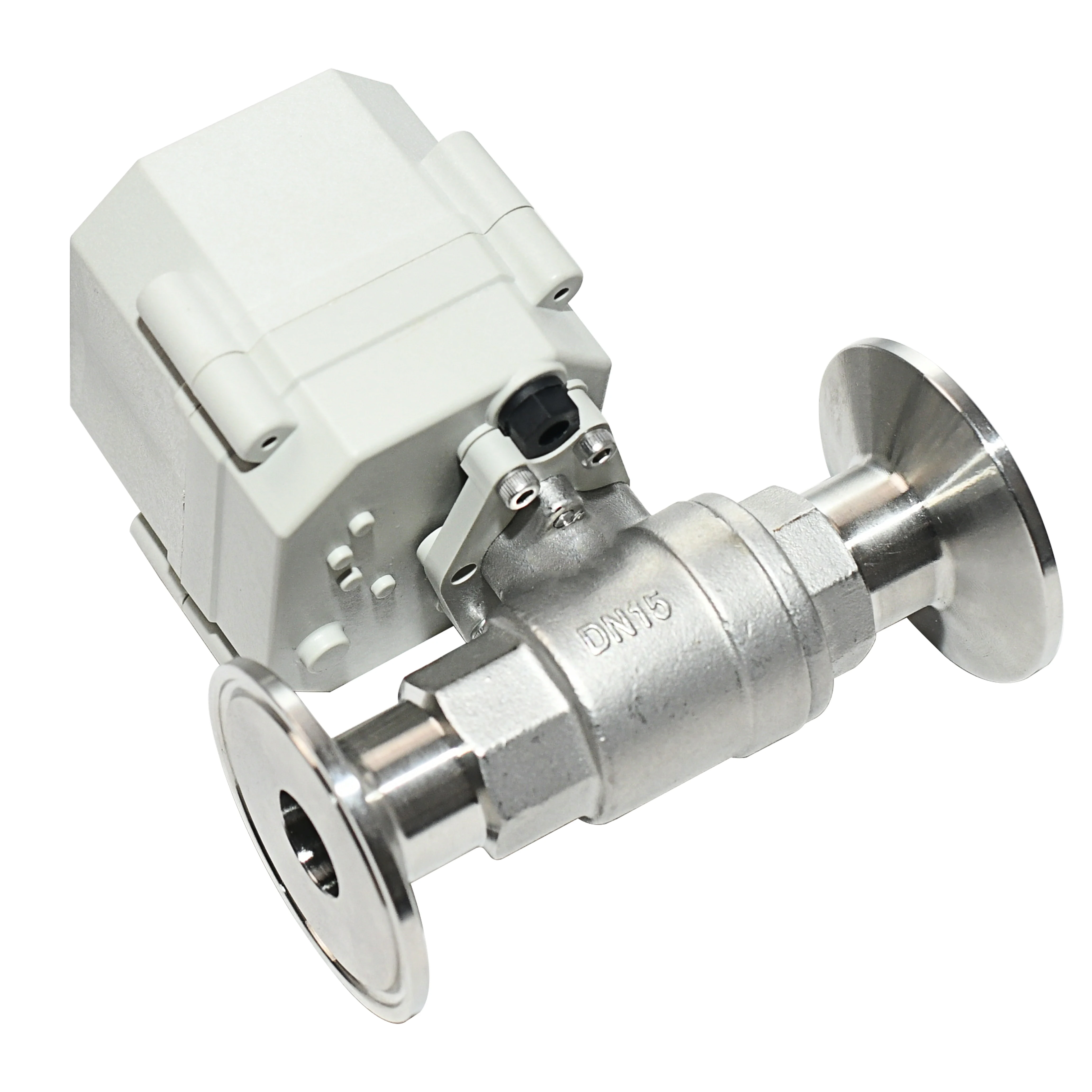 2 Way DN15 DN20 DN25 SS304 Clamp Valve Control signal 0-5V Modulating Proportional Ball Valve for the Liquid Cooling Industry