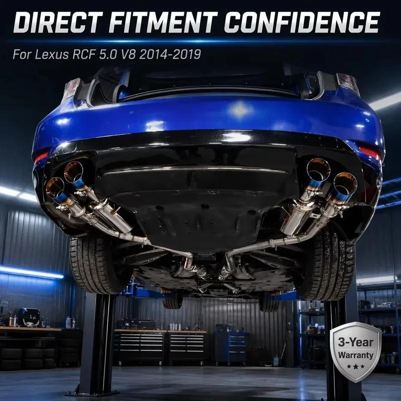 Perfectly Customized Smart Valve Performance Cat Back Exhaust Muffler Specifically Designed for Lexus RCF 5.0 V8 2014-2019