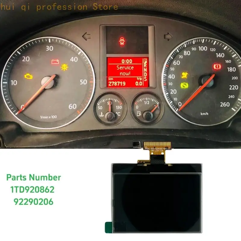 Vehicle Instrument Panel LCD Screen, 1TD920861 Repair Panel, 63 x 49 mm Cluster Display Screen for Service Selection and Repair