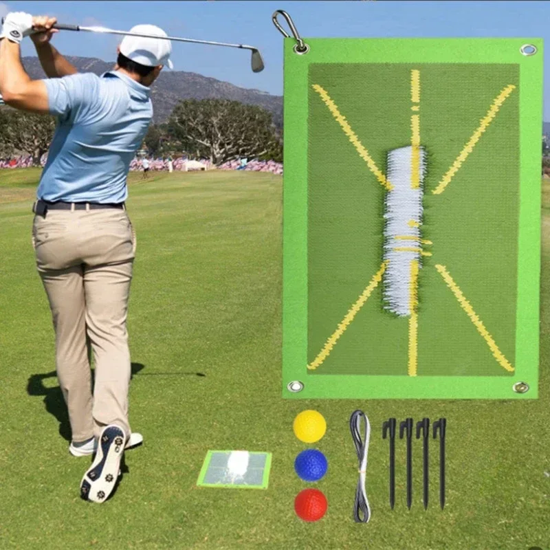 Golf Training Anfänger Zubehör für Swing Erkennung Batting Ball Directional Path Pads Praxis Pads Werkzeug Training Aids Matte – Detail 1