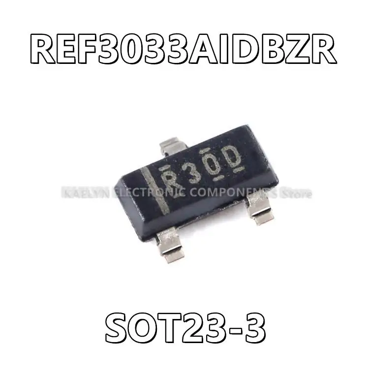 20Pcs/lot REF3033 REF3033AIDBZR REF3033AIDBZT R30D Series Voltage Reference IC Fixed 3.3V V ±0.2% 25 mA SOT-23-3