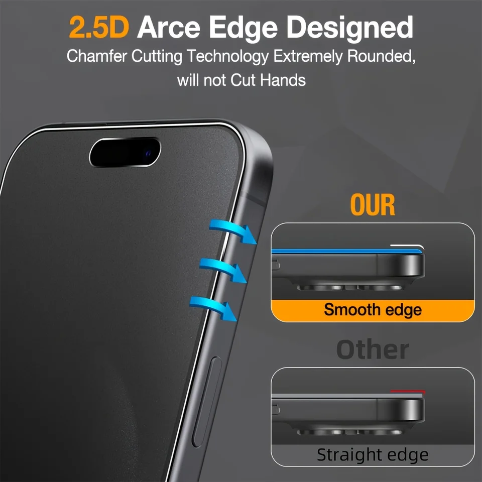 1-5 piezas de vidrio templado de cobertura completa antiespía, protector de pantalla privado para iPhone 15 14 13 12 11 16 17Pro MAX 16Pro XS Max XR 5