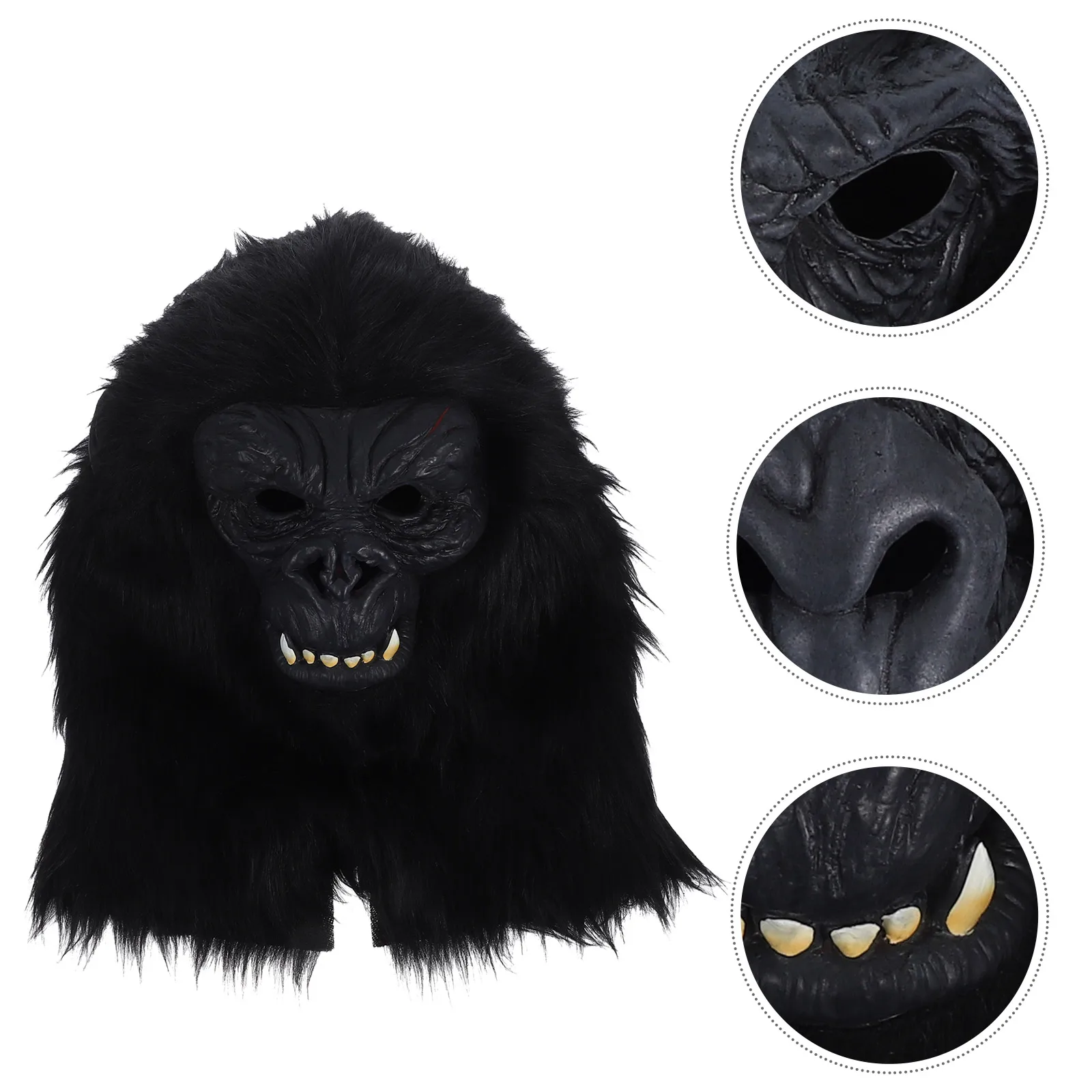 

King Orangutan Mask Animal Head Costume Prop Halloween Gorilla Clothing Accessory Fun