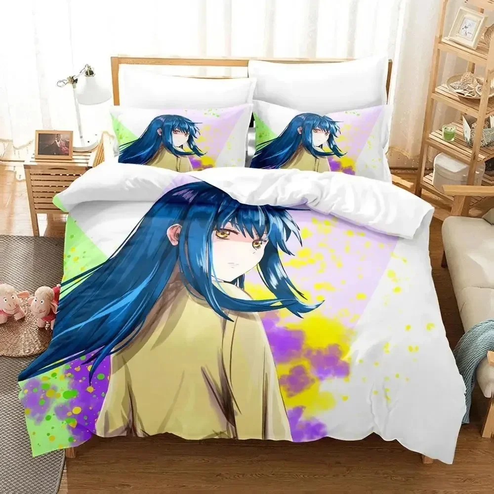 

Anime Mieruko-chan Bedding Set Duvet Cover Bed Set Quilt Cover Pillowcase Comforter king Queen Size Boys Adult Bedding Set