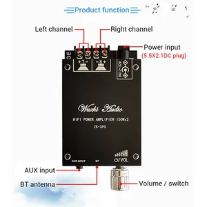 Amplificateur de puissance audio TDA7498E 2*100W compatible Bluetooth 5.0 Stereo HiFi Class D Digital Home Cinema AUX Music AMPLI 10 meilleures ventes TDA7498 - No 1