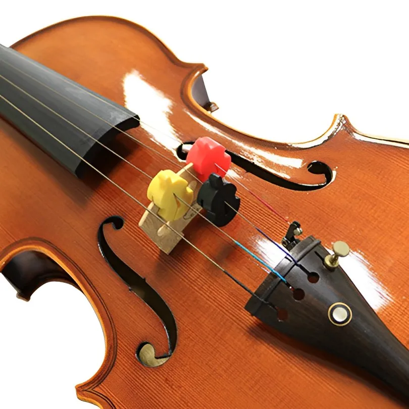 1 peça de borracha macia violino mudo prática mute acessórios prática instrumento stringed silenciador