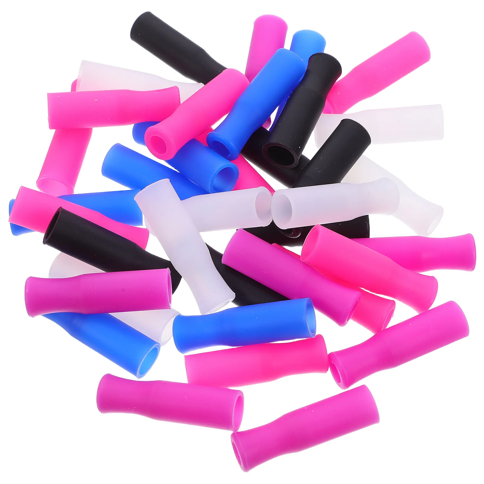 

50pcs Silicone Straw Cover 8Mm Reusable Leak Proof Replacement Tips For Drinking Straws Heat Resistant Flexible Non Slip Grip