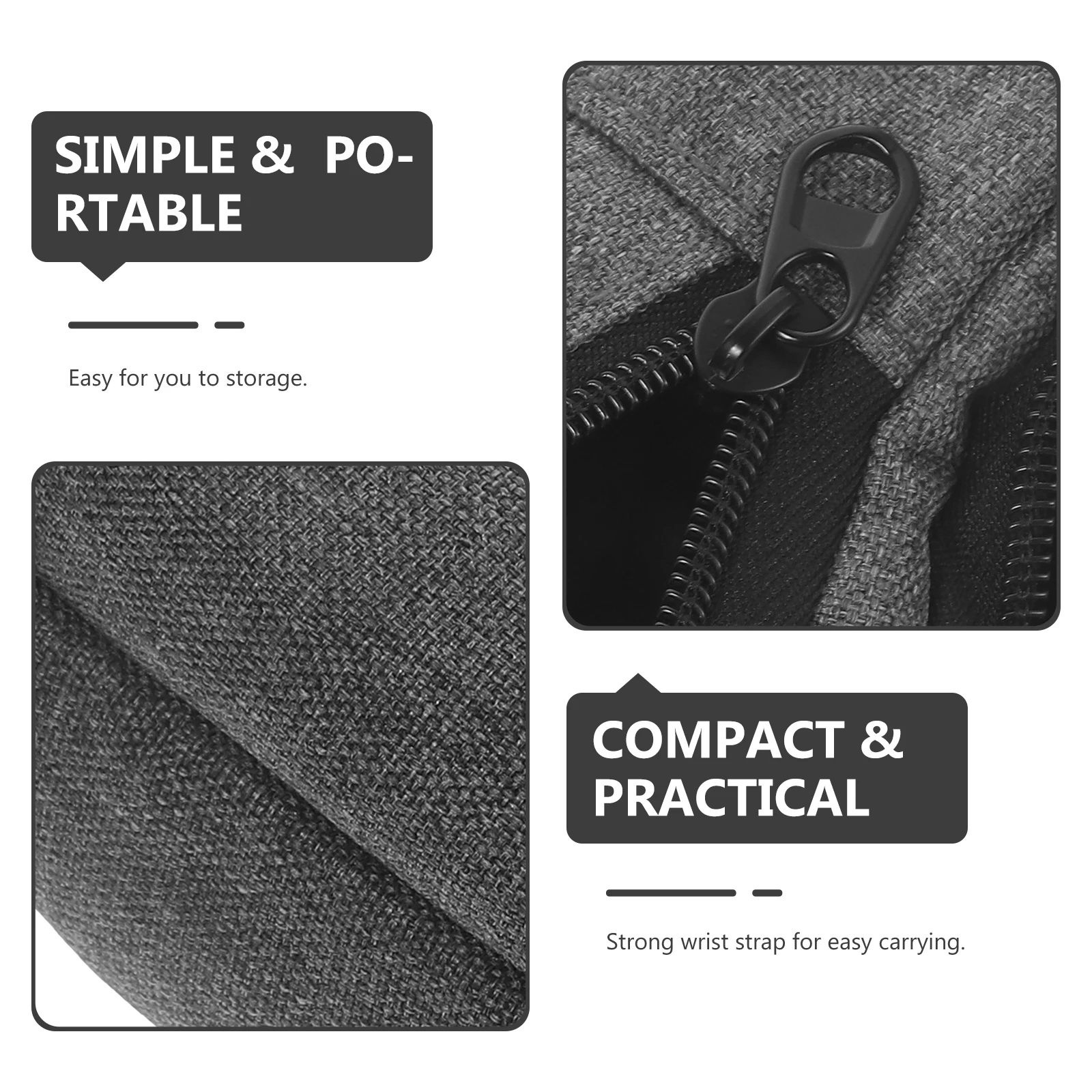 

1pc Multifunctional Portable Recorder Protective Case Page Turning Pen Storage Bag Remote Pointer Holder With Soft Lining