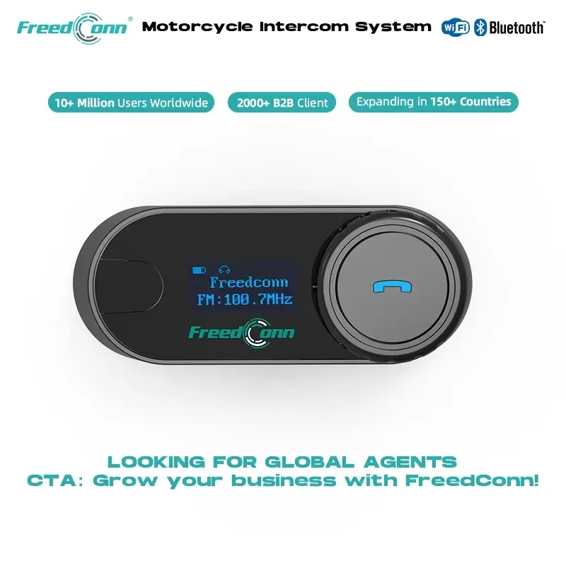 T-COM SC BT 5.1 Intercom Helmet Headset 800M Two Way Radio LCD Music Sharing Universal Pairing Motorcycle Communication