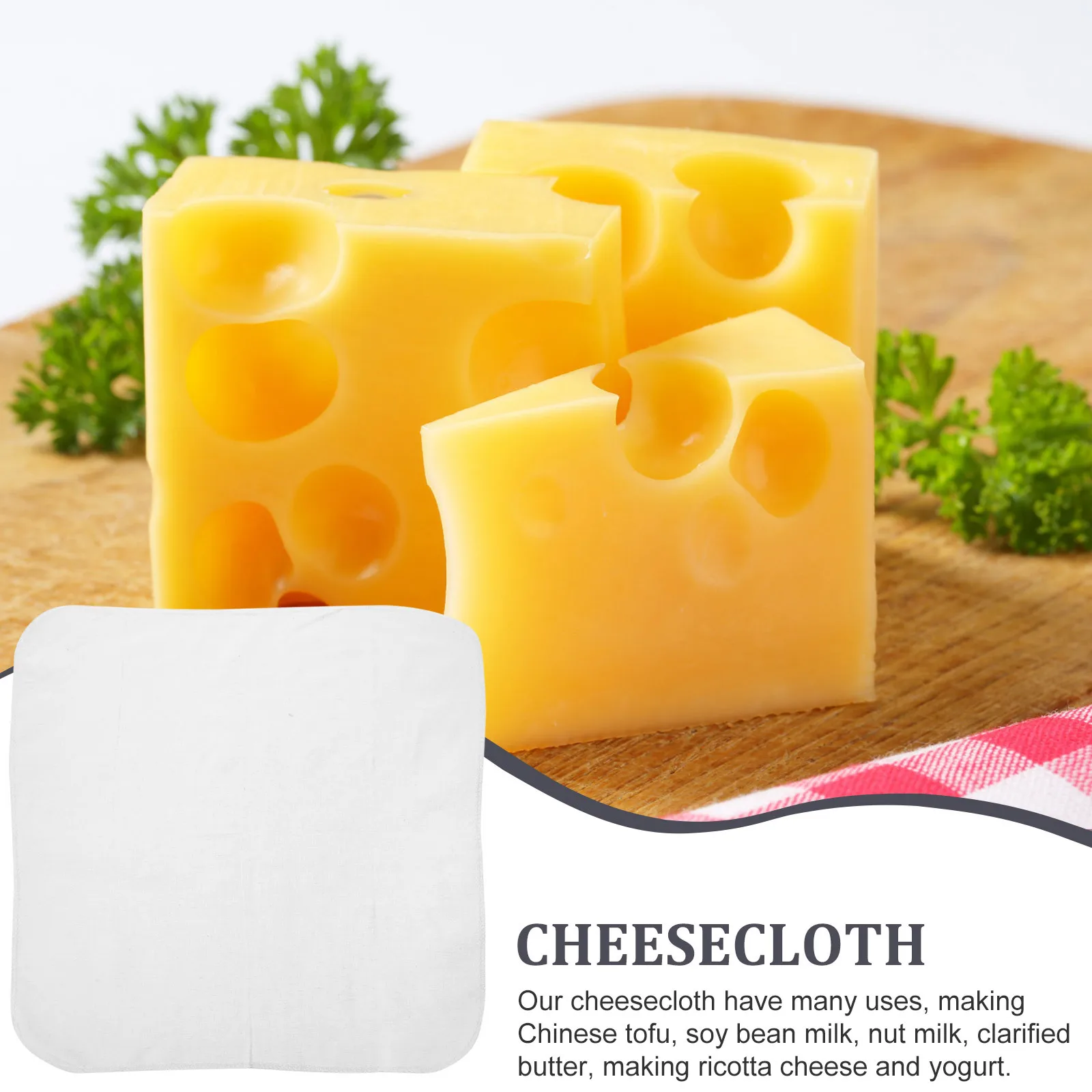 

6pcs Unbleached Cotton Cheesecloth Food-Grade Reusable Straining Cloth For Kitchen Yogurt Tofu Sauce Wine Coffee Filtering