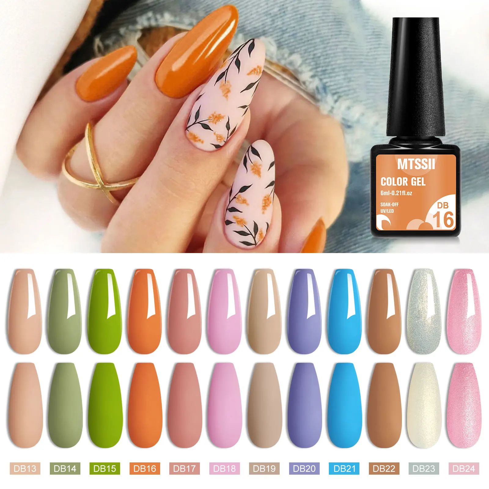 مجموعة جيل الأظافر الملون ، طبقة الأساس العلوية ، الورنيش ، نقع ، أشعة فوق البنفسجية ، LED ، شبه دائمة ، كل ذلك لتجميل الأظافر ، مجموعات ، 6 * ، 12 #1