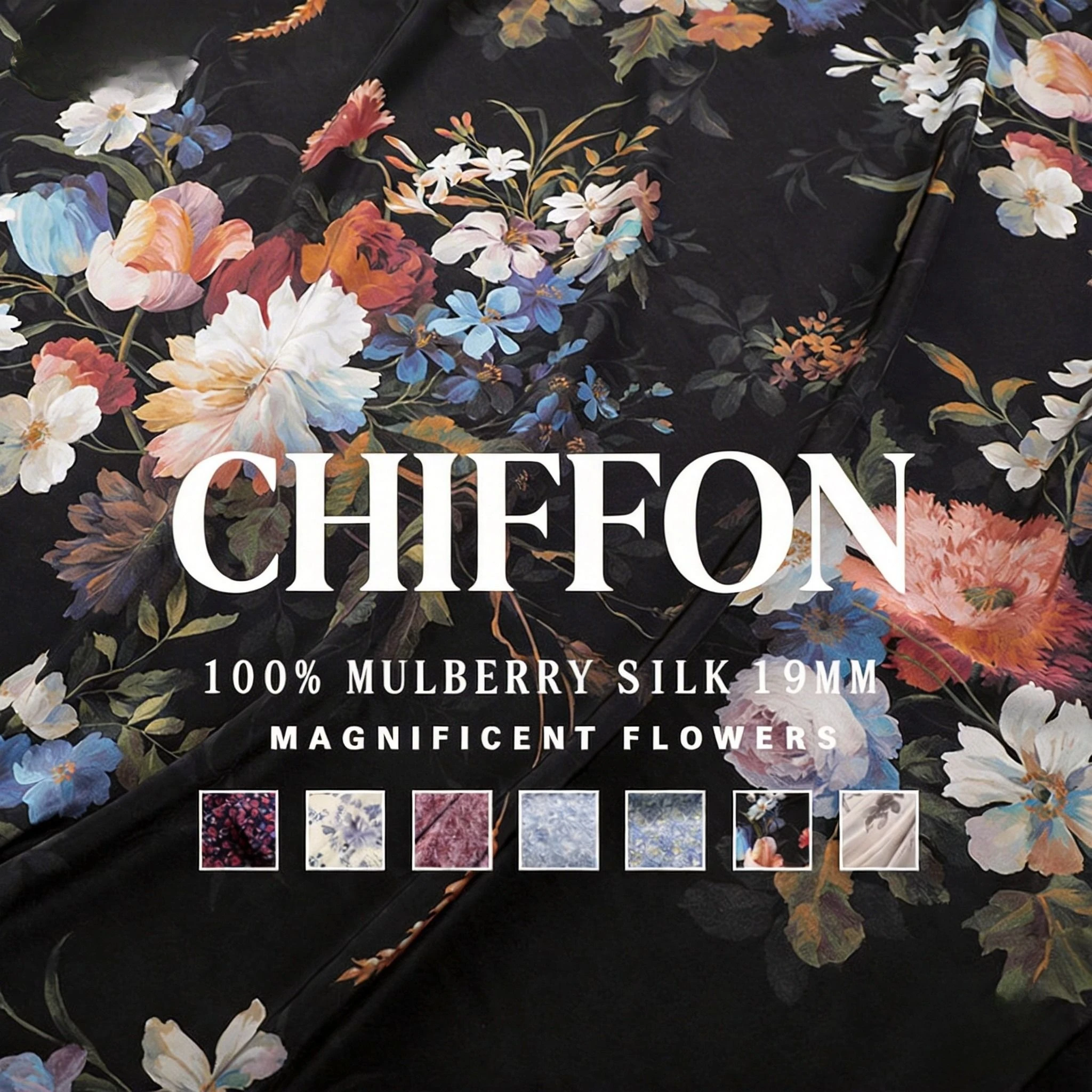 

Limited 137CmWidth 19momme Printed Silk Crepe Textile 100% NaturalSilk Dress Shirt Fabric