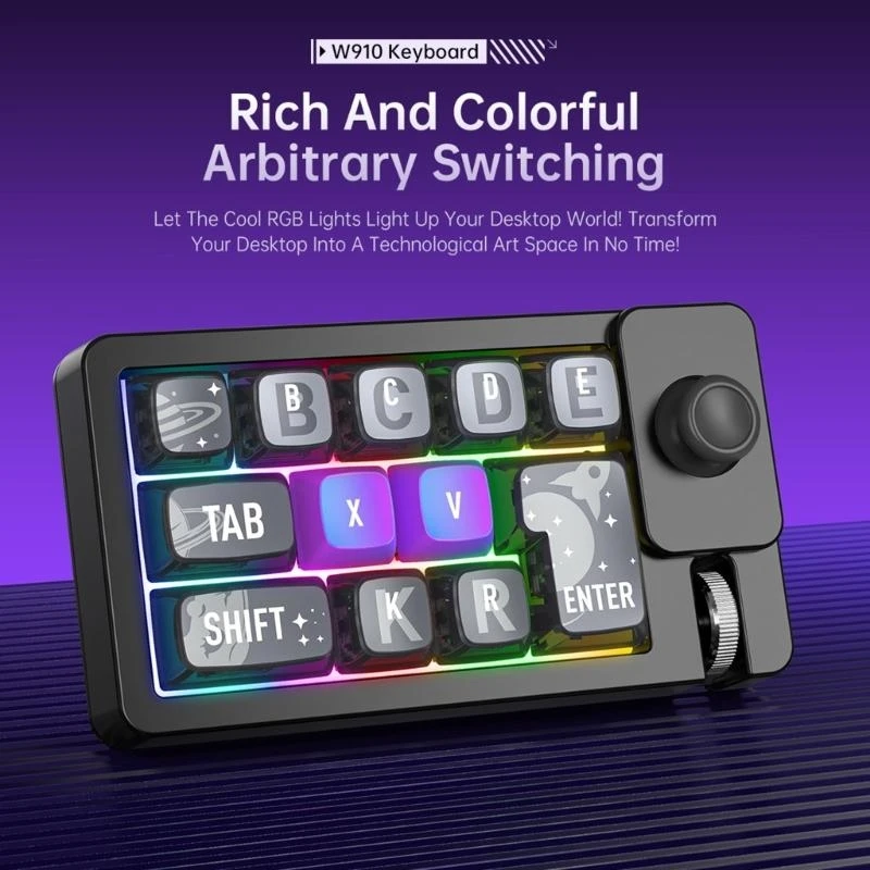 CORA Hot Swappable Switches Color Backlits Keyboard 24GHz 3 Mode for Gaming
