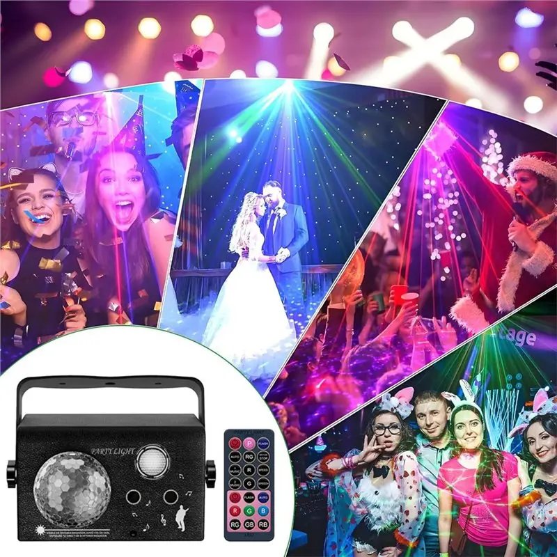 FAST-USB Remote-Control RGB Sound-Activated Disco Light Party Light For DJ KTV Club Christmas Party