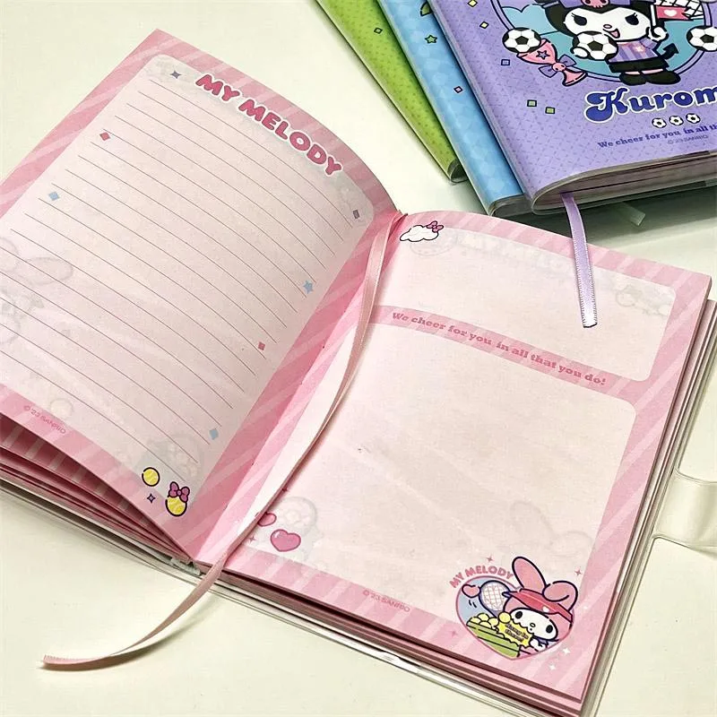 Sanrio Kuromi Melody Cinnamoroll Pochacco Notebook Cute Portable Note Book Diary Planner Stationery Gift School Supplies