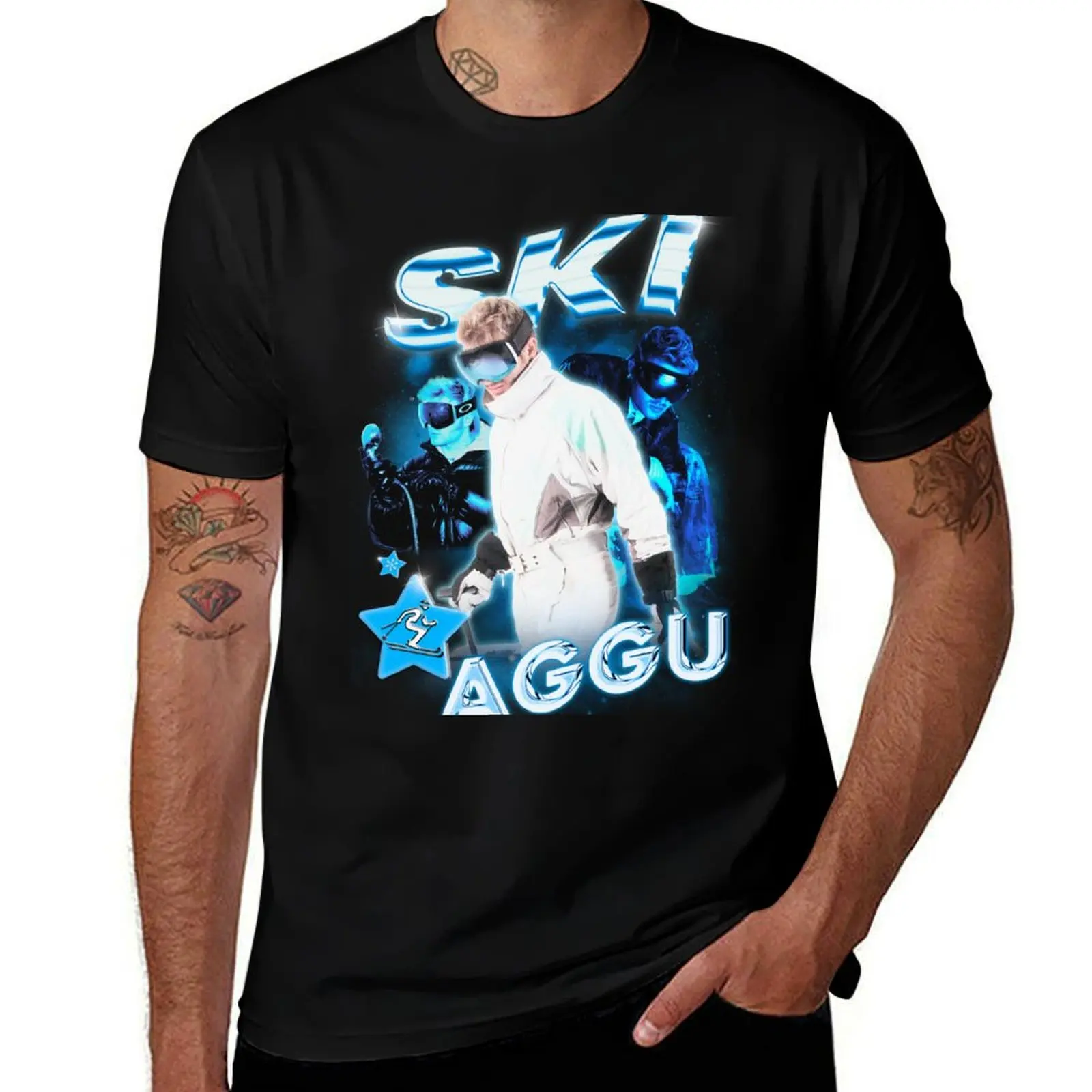 Ski Aggu Vintage Merch T-Shirt vintage graphic tee anime quick-drying funny t shirts men