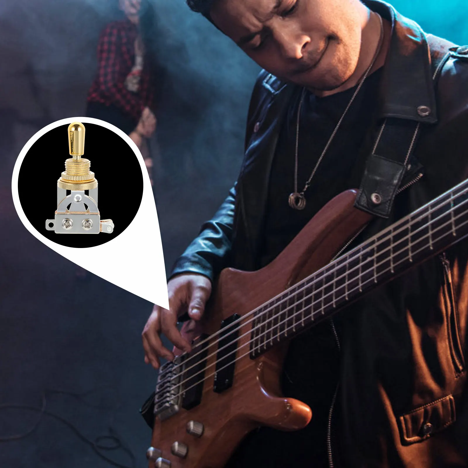 

Electric Guitar Pickup Switch Metal Selector 3 Way Toggle Waterproof Compact Easy Install Durability Gift Guitar Accessory