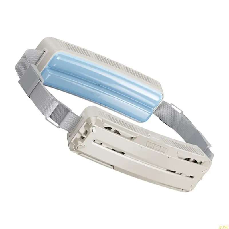 A0NC USB แบบชาร์จเอวพร้อมเทคโนโลยีการระบายความร้อนขั้นสูงพัดลมคลิปเข็มขัดสายพานสวมใส่ได้สำหรับการตั้งแคมป์และการเดินทาง