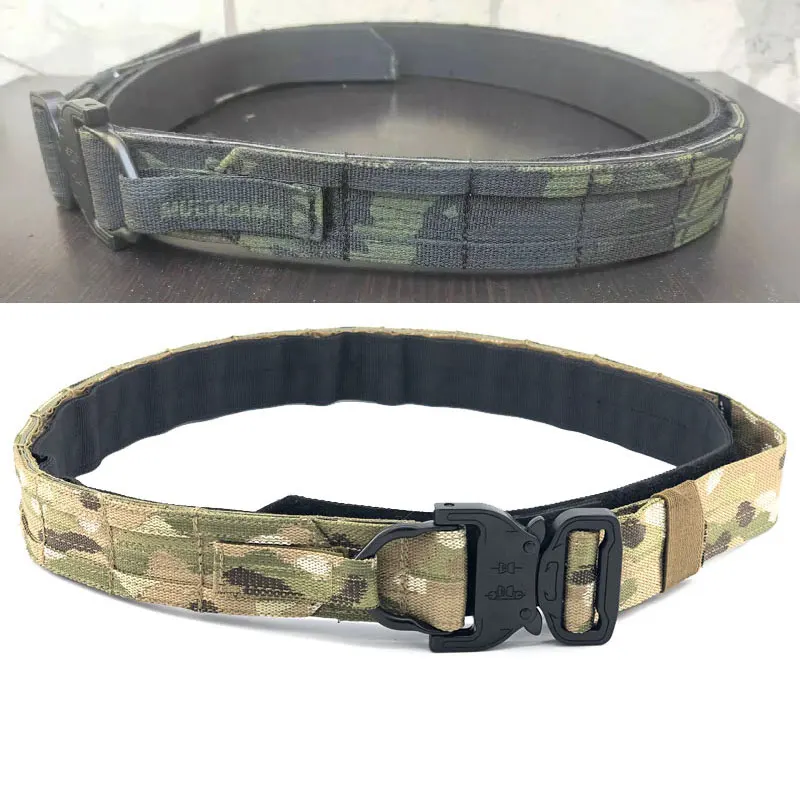 

Tactical Belt Airsoft Molle Battle Belt Outdoor Men Hunting Shooting Multicam Double Layer Fighter Belt Equipment