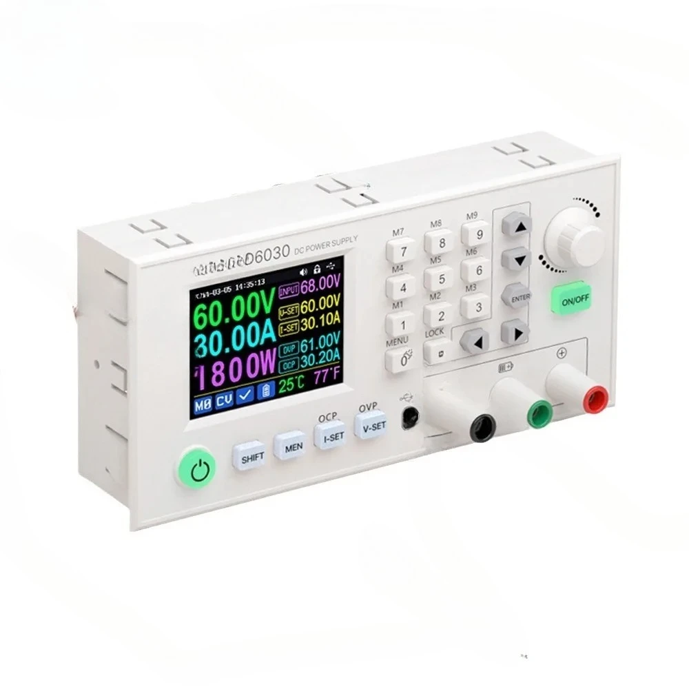 

RD6030 DC power supply regulated 30A digital display 12V/36V/48V/60V adjustable battery charger 5V