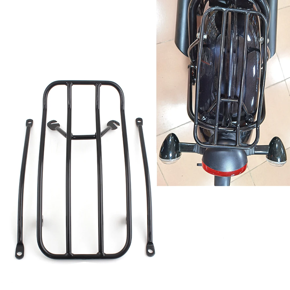 Motorcycle Parts Rear Luggage Racks Holder Goods Shelves Trunk Racks For Triumph Bonneville Bobber 2017-20 Black Steel