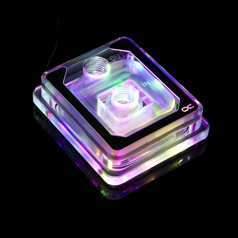 Alphacool Eisblock Aurora XP³ 5V Light Acrylic Compact CPU Water Block Serve For AMD AM4,AM2,AM2+,AM3,AM3+,1200,1700,2011,115x