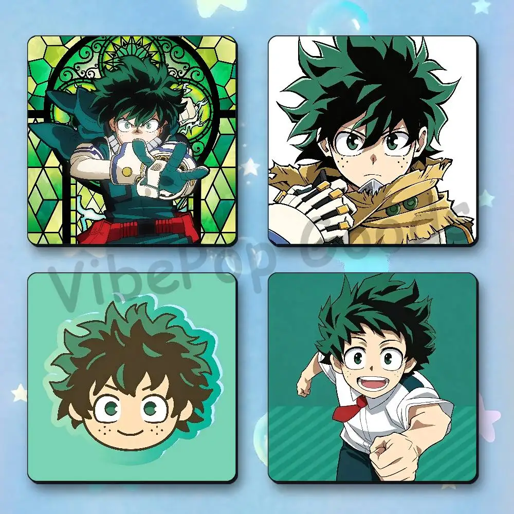 M-Mha D-DekuS Refrigerator Magnets Square Tiles with Magnetic Sheets Printed for Decoration Collect 55mm