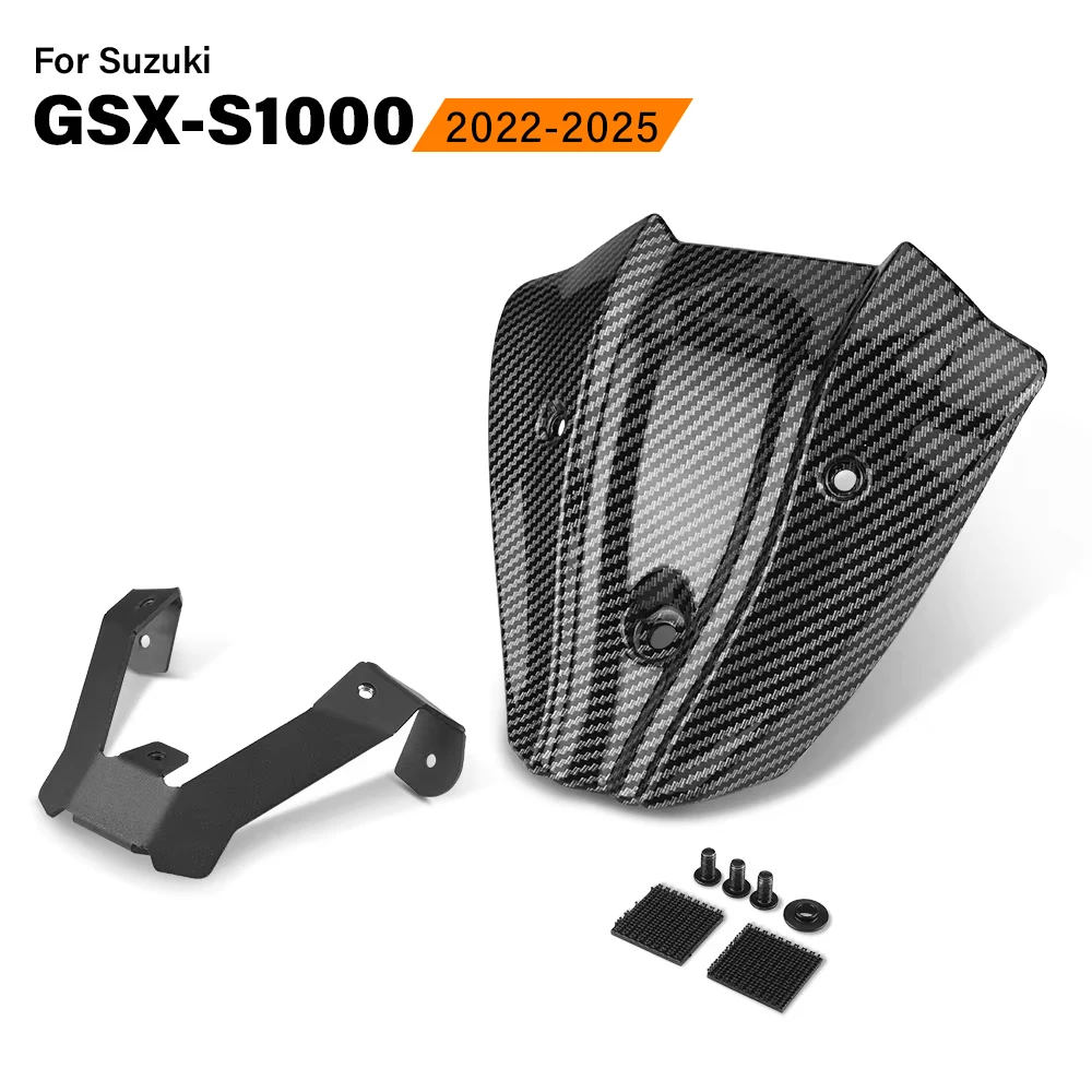 

For Suzuki GSX-S1000 GSXS1000 GSX S1000 2022-2025 Moto ABS Sport Windshield Small FLY SCREEN WindScreen Windshield Deflector