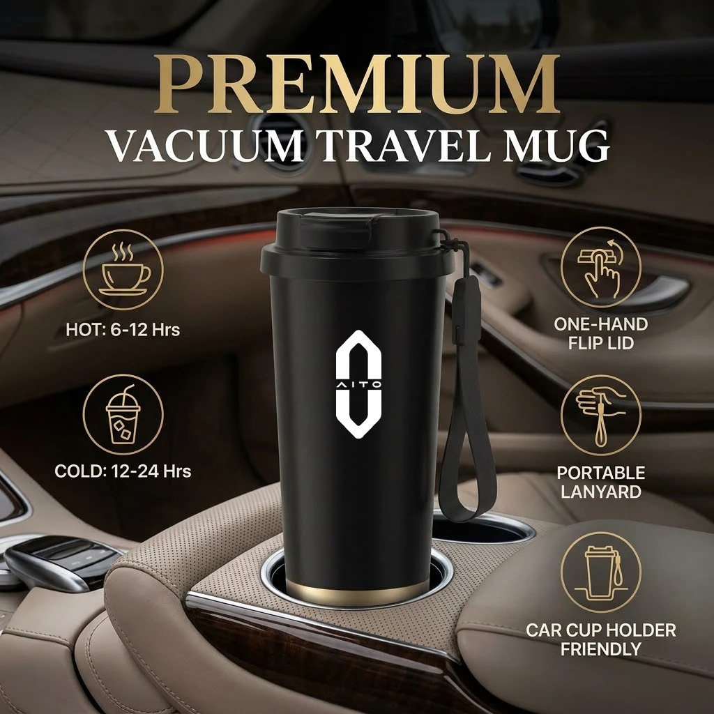 550ML Stainless Steel Coffee Cup Thermo Bottle Car Thermal Cup For AITO M5 M7 M8 M9