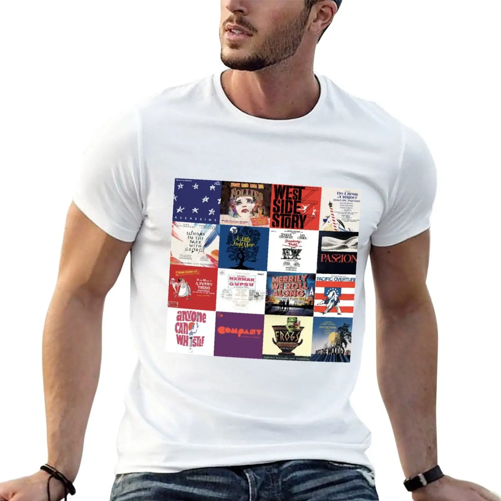 Sondheim collage T-Shirt animal print shirt for boys boys t shirts tops funny t shirts fruit of the loom mens t shirts