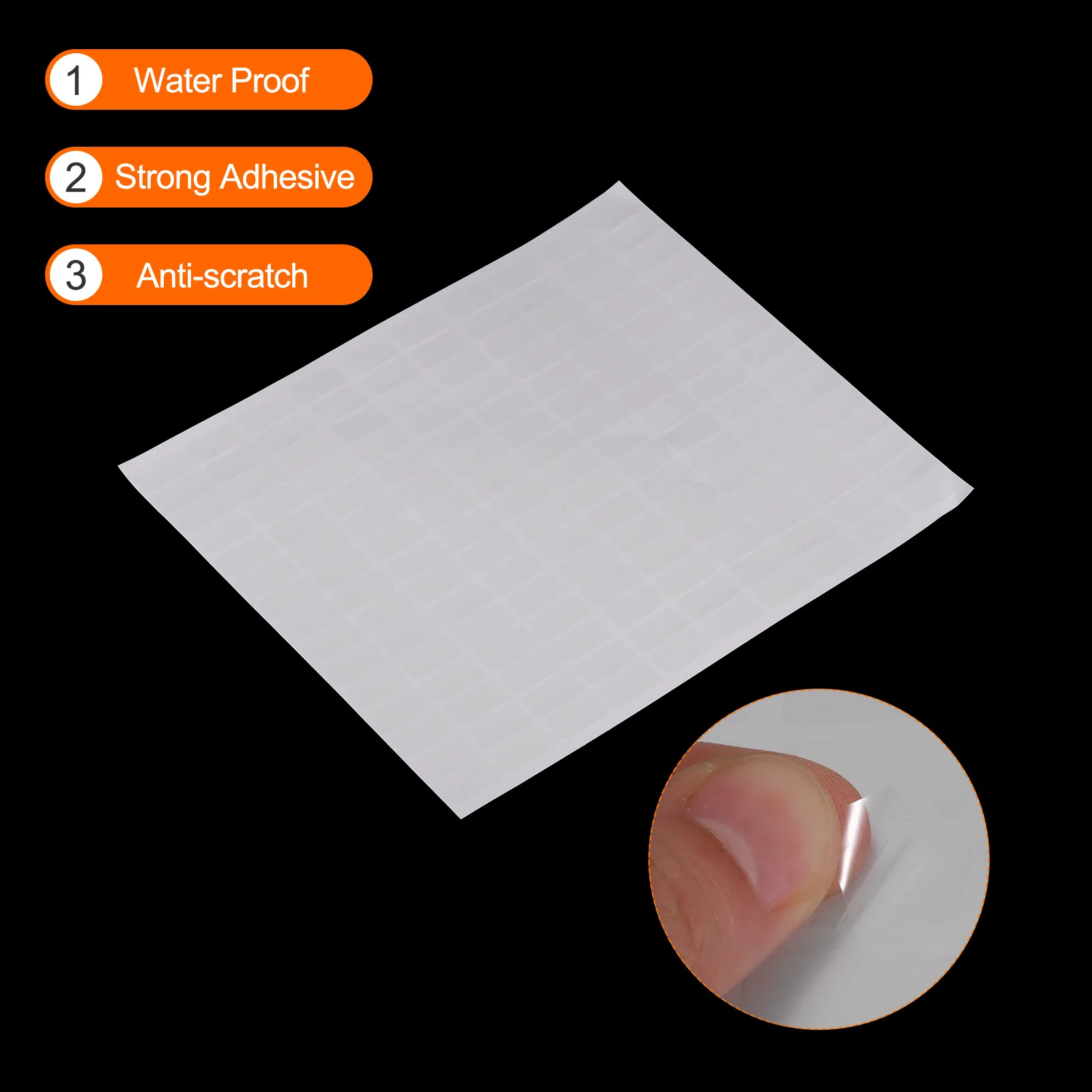 1Set Rectangle Label Sticker Protectors Waterproof Transparent Self Adhesive Seal Stickers for Package Envelope Mail Numbers