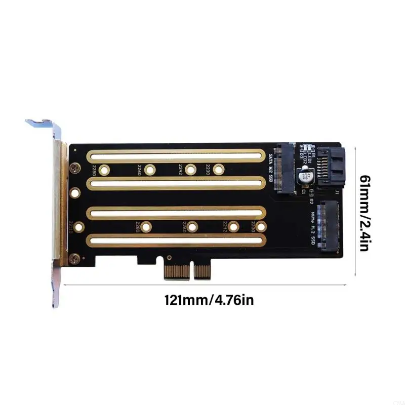 C7AA M.2 NVME à PCIE SSD Convertisseurs M.2 PCIe Adaptor Expansion Card Risers