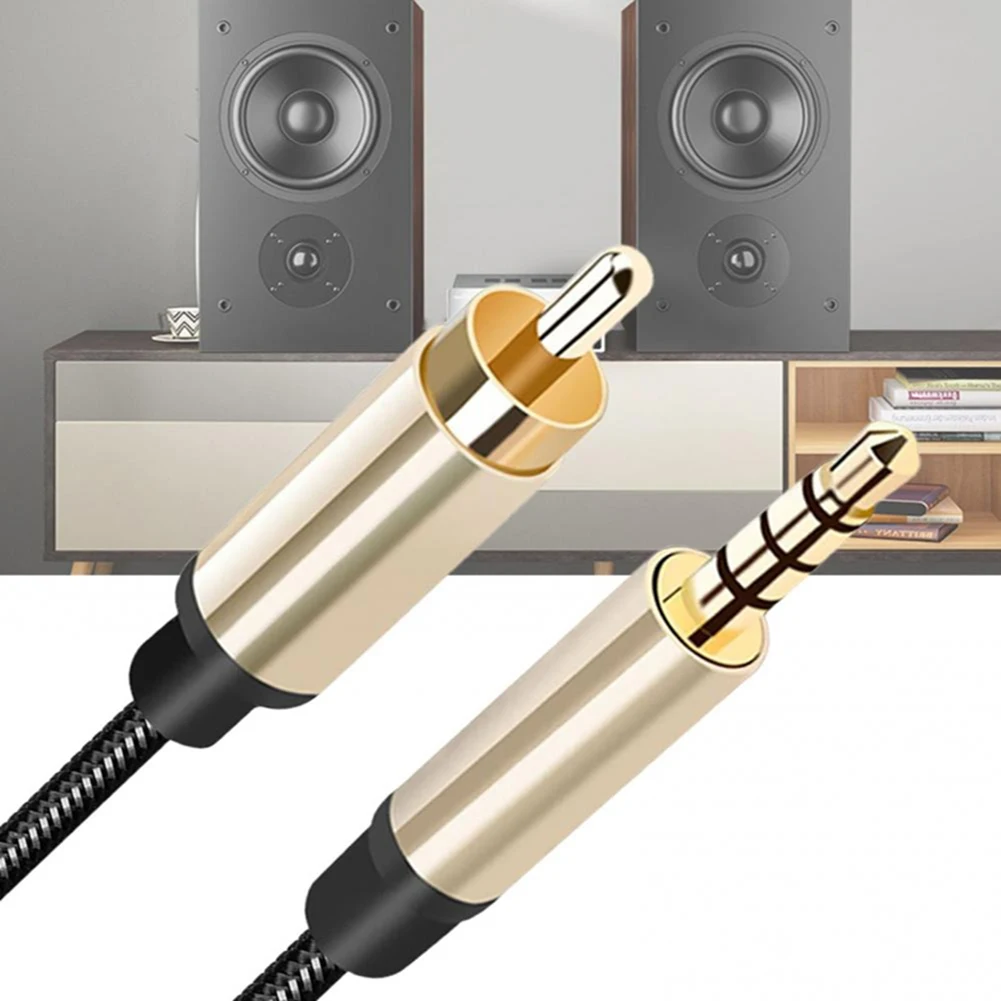 SPDIF Coaxial Cable 3.5MM Jack RCA To RCA Male Coaxial Cable Gold-plated Stereo HiFi Home Theater for Amplifiers Player