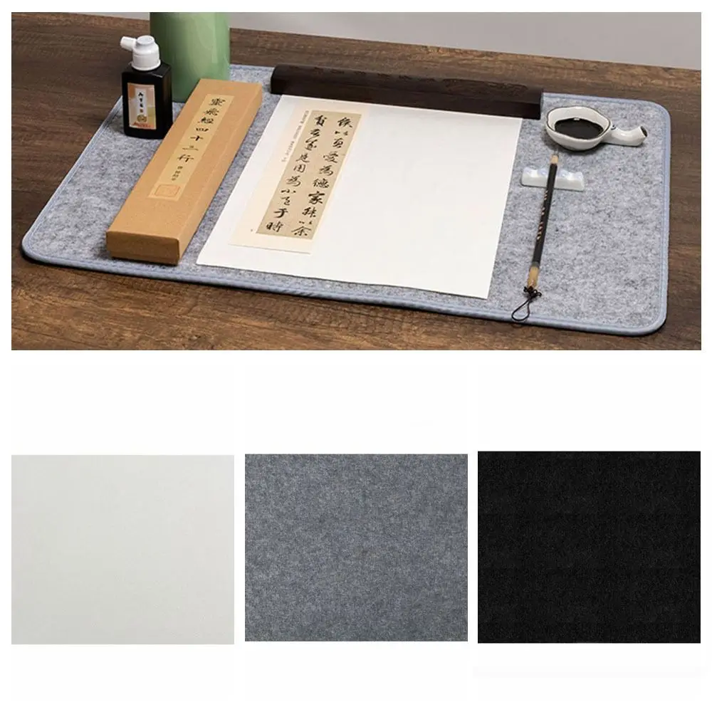 Anti Permeation Calligraphy Felt Pad Table Mat Thicken Painting Drawing Felt Pad Wool Mixed Fiber Writing