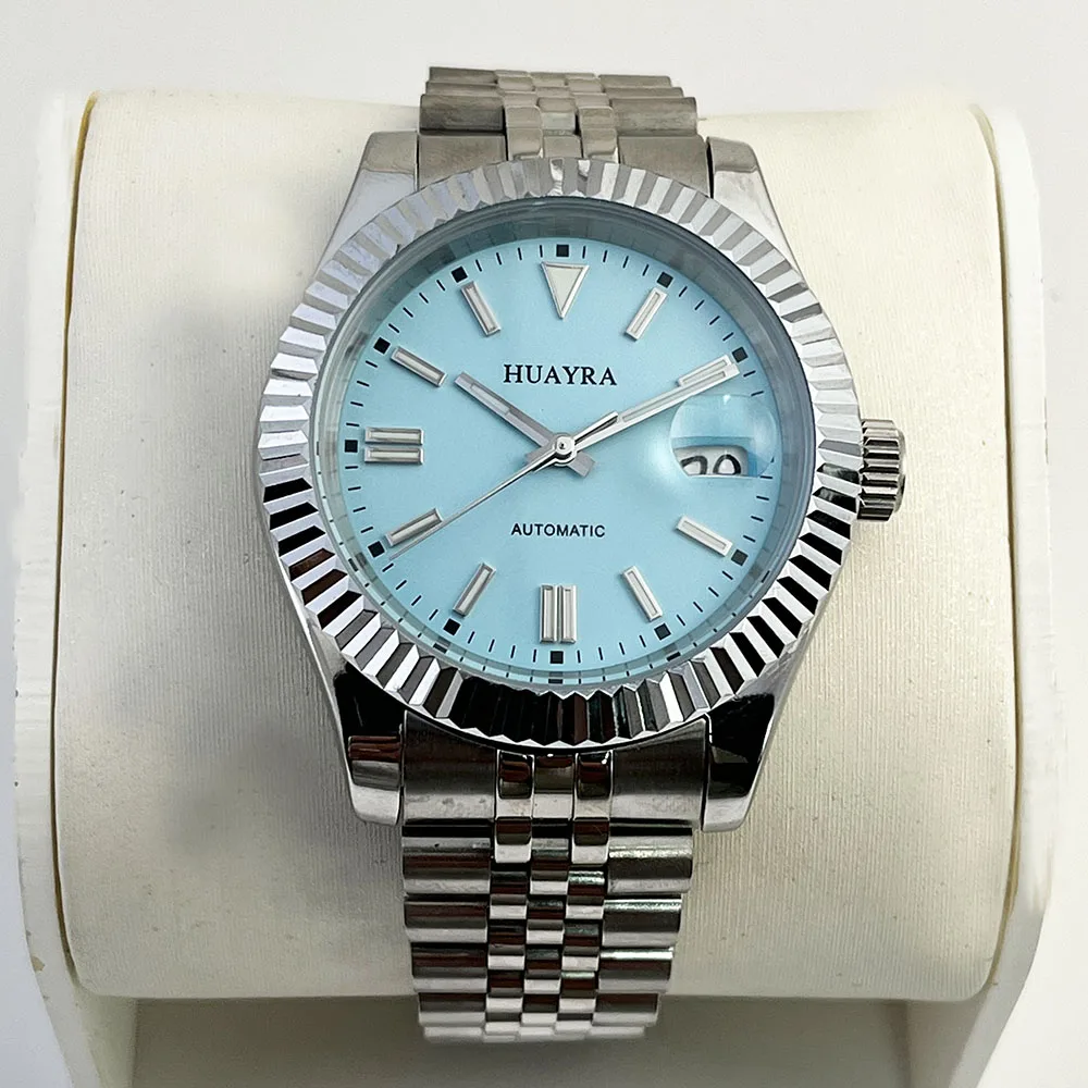 2024 New Automatic Mechanical Watch Sky Blue Dial Logo Design 40mm NH35 Movement Watch E-commerce Elegant Men's Watch