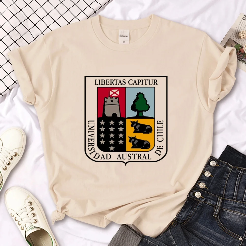 Chile University T-shirt Women Summer TShirt Unisex Casual  Harajuku Cotton Tshirts O-neck Loose Style Clothes Top Tee Oversized