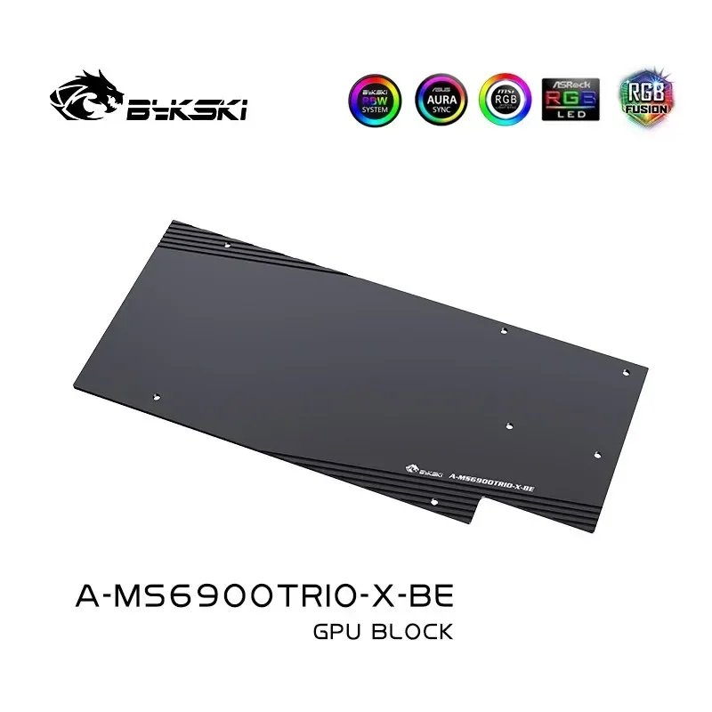 Imagem -06 - Bykski Gpu Bloco de Água para Msi Rx6800xt 6900xt 6950xt Gaming x Trio Placa de Vídeo com Plano de Fundo Radiador de Cobre Vga A-ms6900trio-x