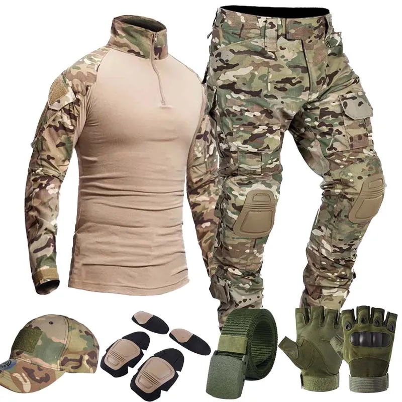 

Tactical G2 Uniform Sets NEW Mens Camo Suits Outdoor Hunting Camping Shirt Pants Tops Elastic Duty Cargo Trousers Windproof